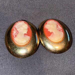 3/$30 Vintage Cameo Clip on Earrings